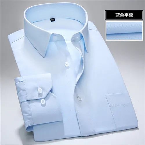 S~ 7xl, большая Мужская рубашка, новая, обычная, плюс размер, квадратный воротник, длинный рукав, одноцветная, обычная/саржевая/полосатая, формальная мужская рубашка - Цвет: G2658