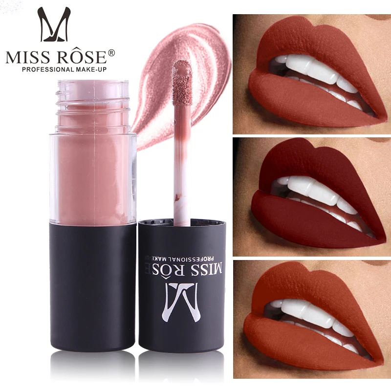 MISS ROSE водостойкая матовая губная помада длительного действия жидкая телесный