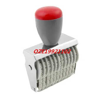 

1PCS Office 11 Band 5mm x 3mm Rubber 0-9 Numbers Numbering Stamp Gray Red