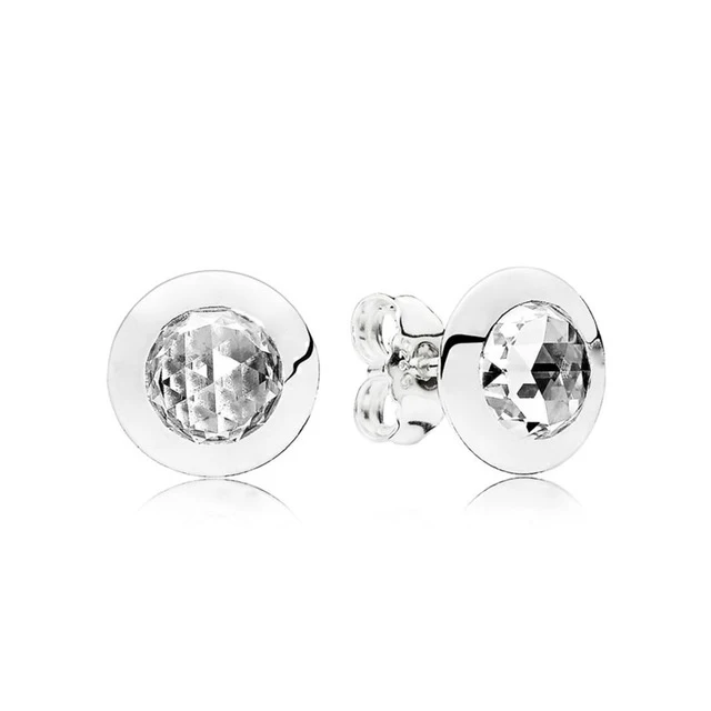 

Fanier 100% Sterling Silver 1:1 Glamour 29621cz Radiant Studs Original Women's Marriage Jewels Of Mode