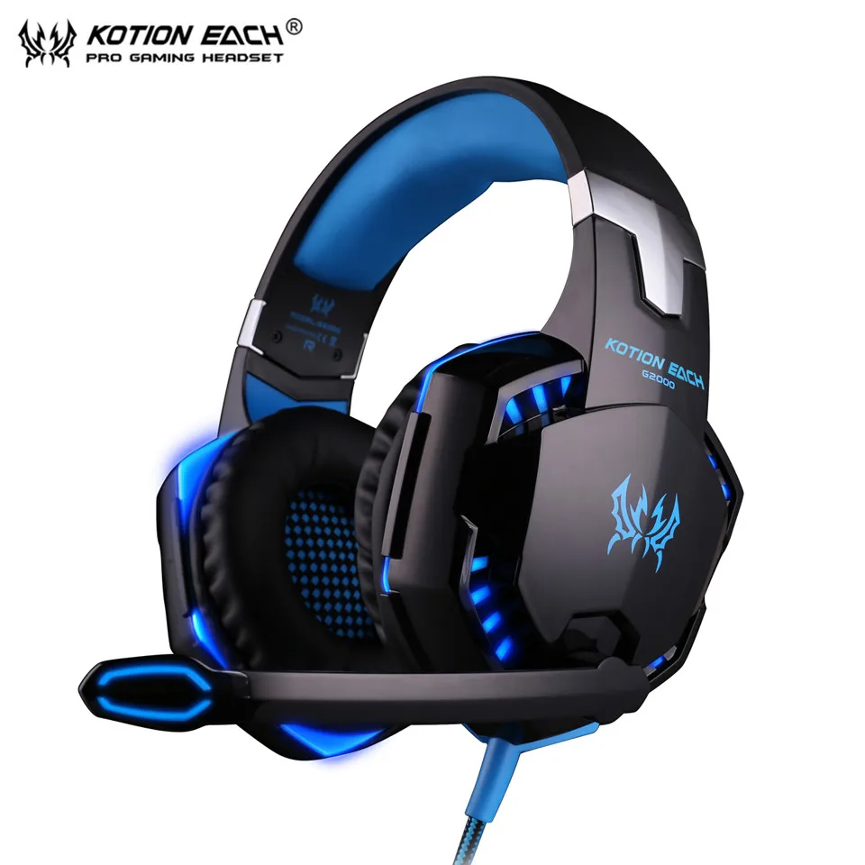 KOTION EACH G2000 Gaming Headset casque Stereo PC Gamer Headphones with Microphone Mic LED Light for Computer Game (1)