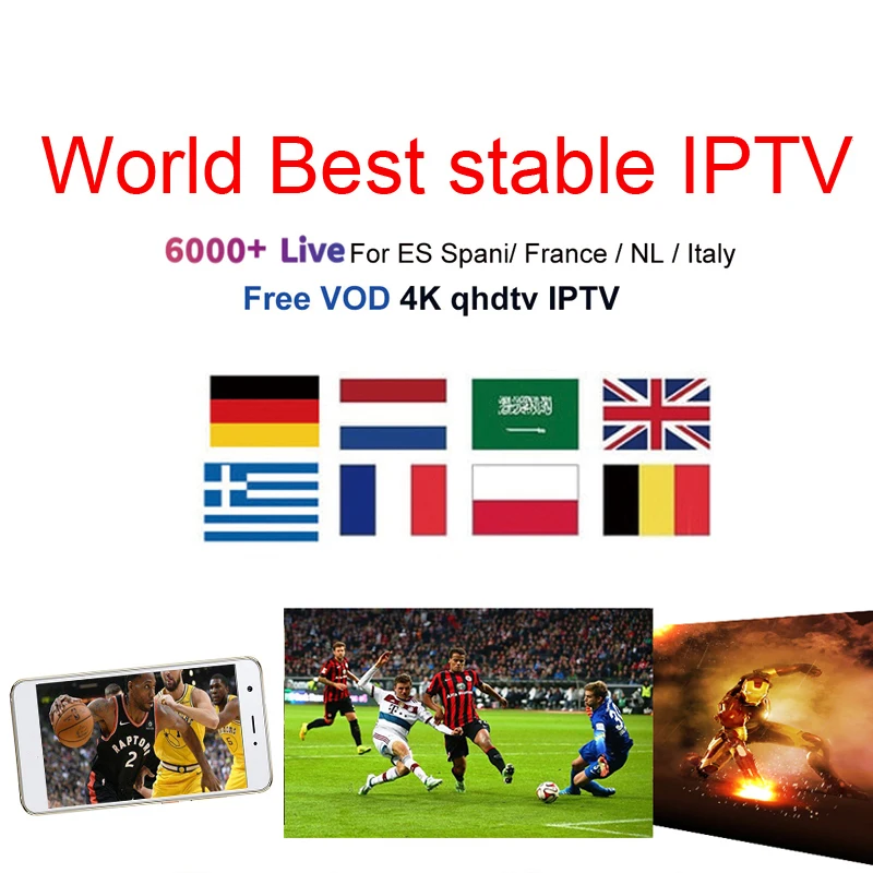 

IPTV M3U subscription iptv Full HD FREE TEST support Android tv box rocksat iptv french poland ltaly IPTV for 6000 live channel