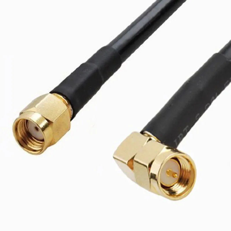 2m RP SMA J to SMA JW Right Angle RG58 Extension Cable WiFi