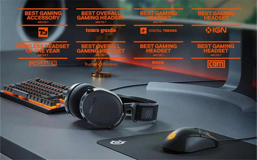 Серия SteelSeries Arctis 7 игровая гарнитура High DTSXv2.0 7,1 Беспроводная игровая гарнитура наушники с ремнем для ношения пшеницы