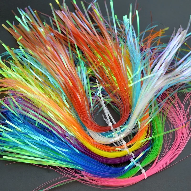 

Fly Fishing Tying Crystal Flash 1 Piece 2mm Width 60 Strands 9 Colors Fly Tying Tinsel Material Laser Flasher Accessories
