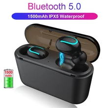 Auriculares Bluetooth 5,0 TWS inalámbricos, auriculares Bluetooth, manos libres, Auriculares deportivos, auriculares para juegos, teléfono PK HBQ