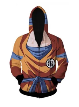 

New 2017 Harajuku Men Women 3D Pattern Printed Goku Zipper Hood Coat Mens Fashion Galaxy Jackets Hoodies Pullovers Outwear R2759