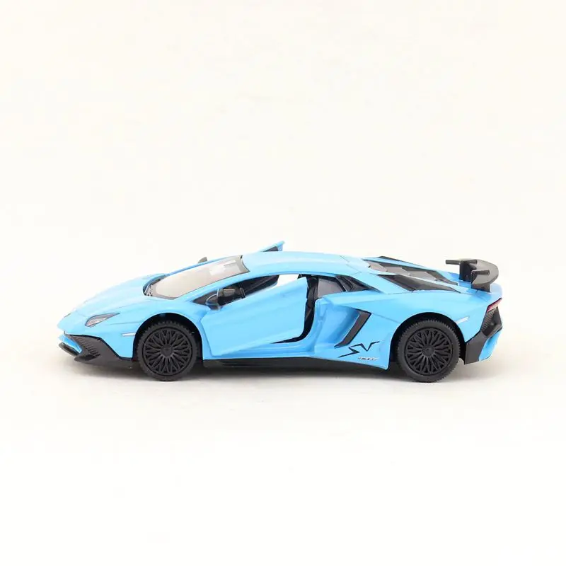 1:36 Lamborghini Aventador LP750-4 SV Car Model Alloy Diecast Toy Vehicle Blue