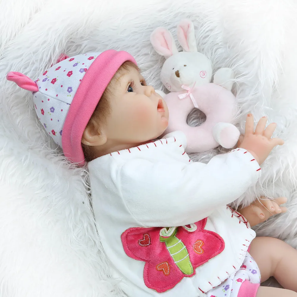 55 см npkcollection мягкое тело силикона Reborn Baby Doll игрушки Kawaii для новорожденных-Кукла реборн подарок на день рождения для девочек Brinquedos