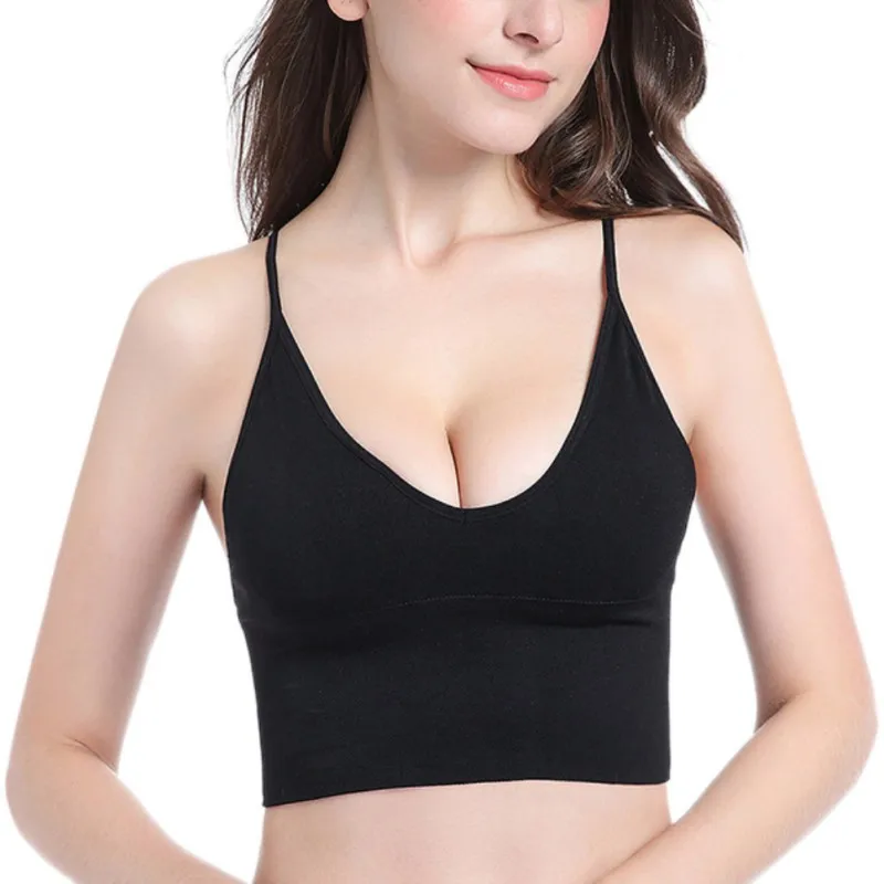 

2018 New Women Breathable Yoga Bra Running Fitness Detachable Mat Comfortable Underwear Solid Color High-elastic Sports yoga Bra