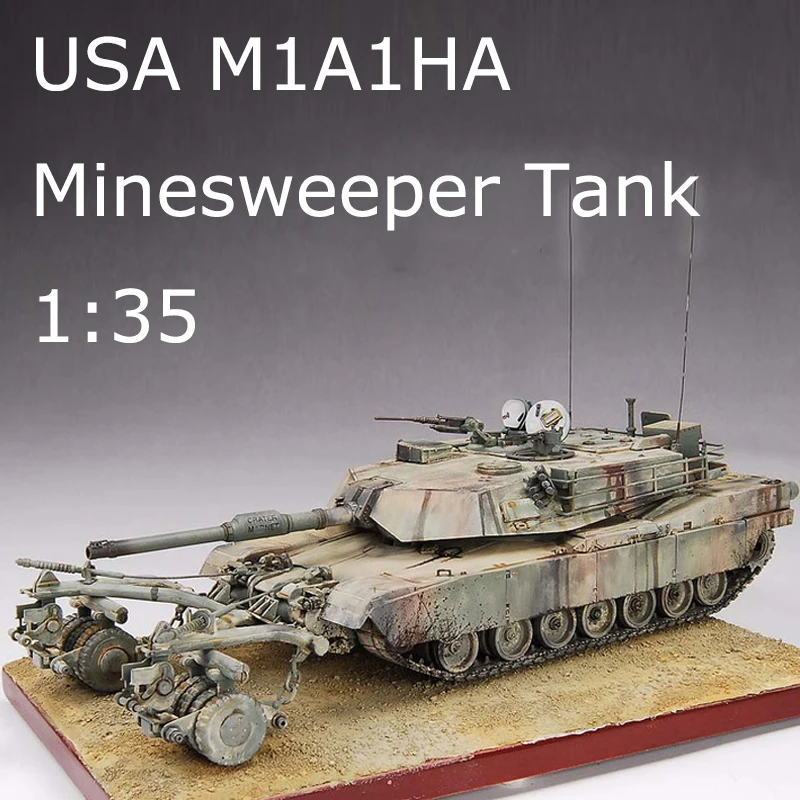 1:35 Соединенные Штаты M1A1HA сапер танк с шахтный ролик комплект содержит двигатель пластик сборки военный бронированный модель 00336