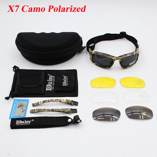 Дейзи C5 X7 очки для отдыха на открытом воздухе мужские страйкбол спортивные очки дымчатые линзы мотоцикла велосипедные очки на открытом воздухе, Для мужчин Военная Униформа X7 поляризованные очки - Цвет: X7-Polarized-Camo