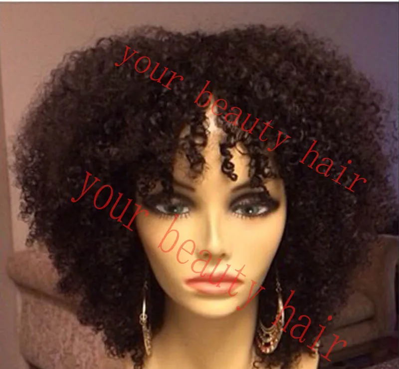 Human Hair Lace Front Wig Afro Kinky Curly Lace Front