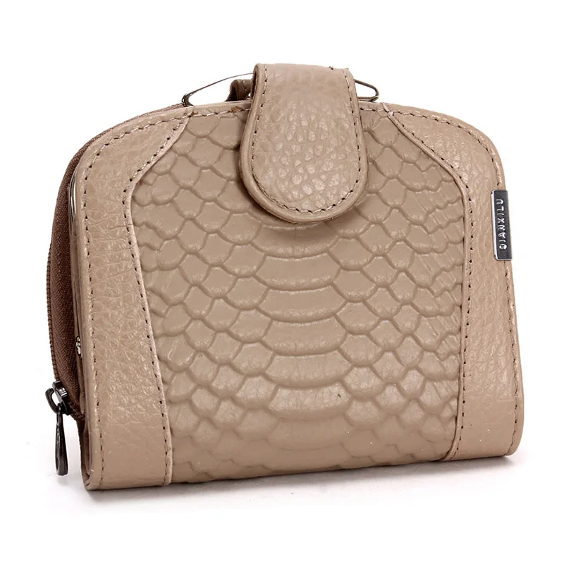 PU & Genuine Leather Women Wallet Short Design Lady Purse Mini Clutch Wallet Women Luxury Brand Women's Real Leather & PU Purse