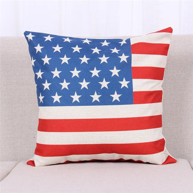 National Flag Pillow Case Cotton Linen Cushion Cover British Style USA
