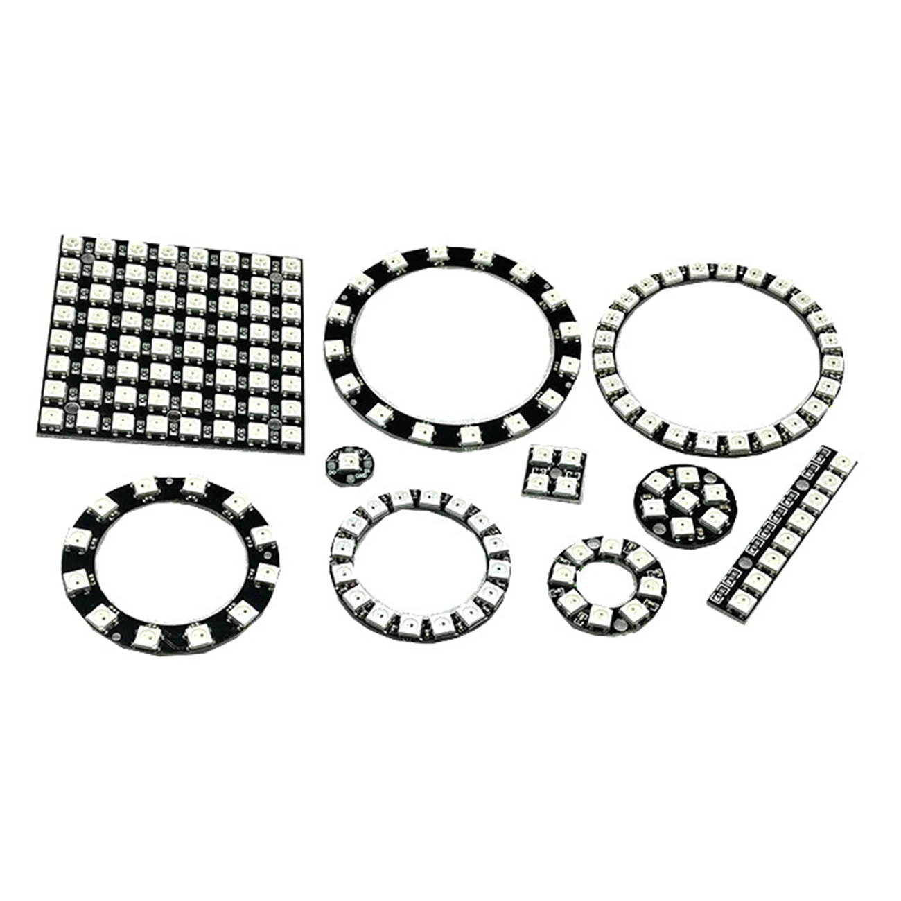 

RGB LED Ring 1 3 4 7 8 12 16 24 32 Bits LEDs WS2812 5050 RGB LED Ring Lamp Light with Integrated Drivers