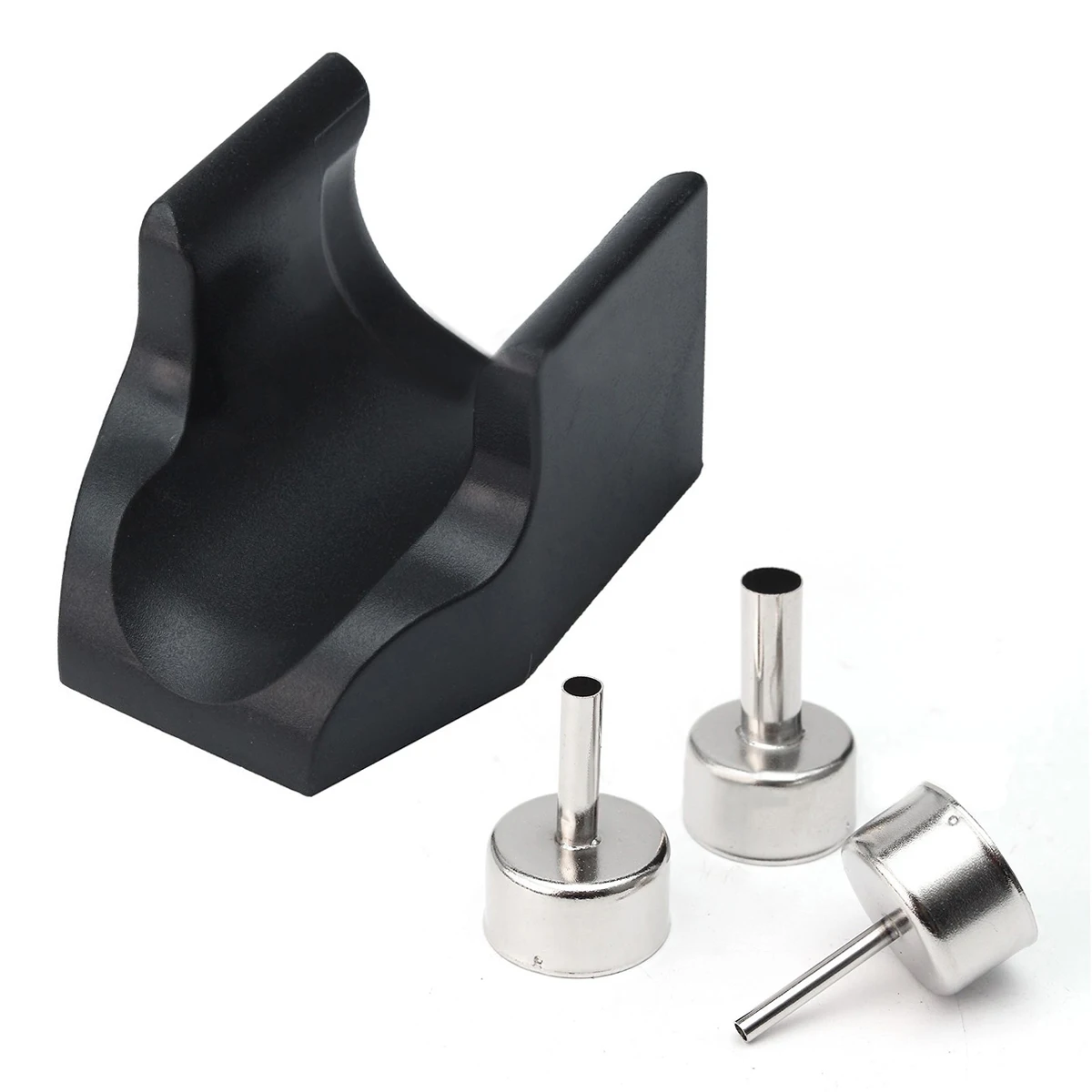 

Mayitr Practical Hot Air Tool Handle Holder + 3pcs Nozzle For Soldering Station 858D 878D 898D