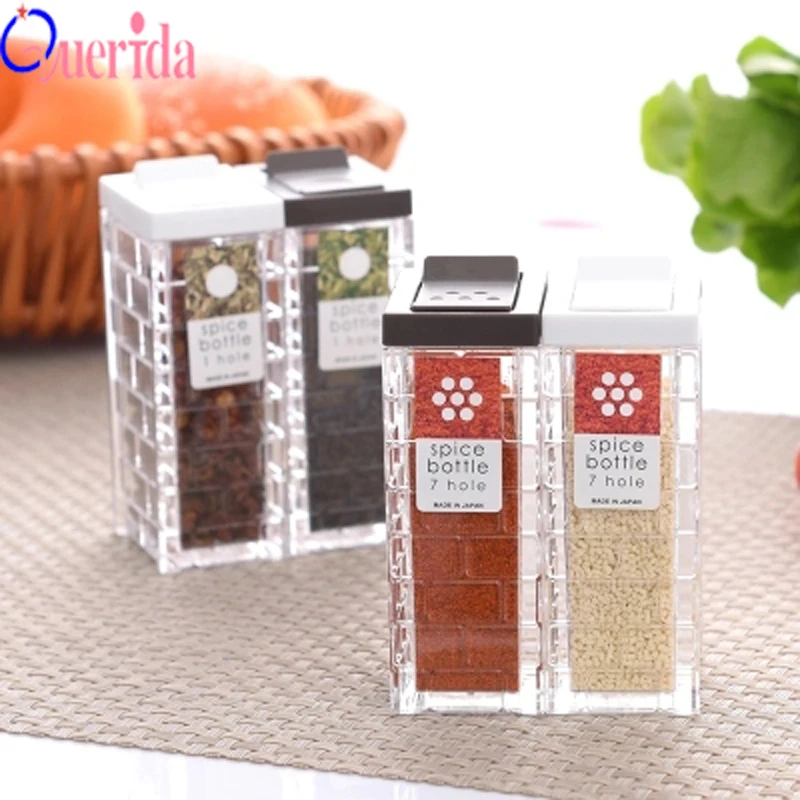 

Mini Transparent Bottle Press Lid Salt and Pepper Spice Rack Jars For Spice Jar Storage Condimentos Spice containers Sugar Bowl