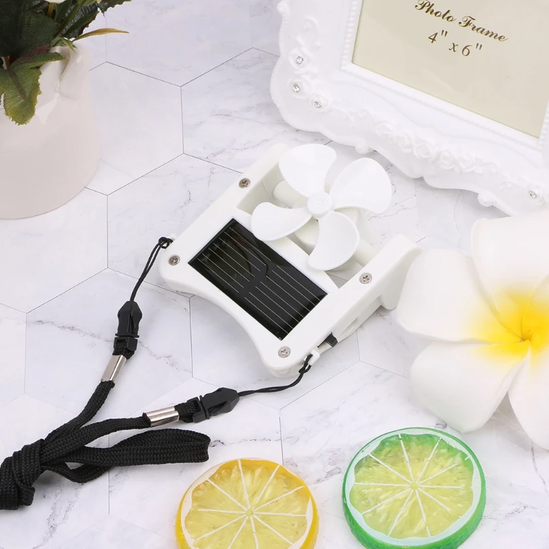 

Mini Solar Power/USB Portable Cap Hat Clip On Fan Hanging Desktop Camping Cooler