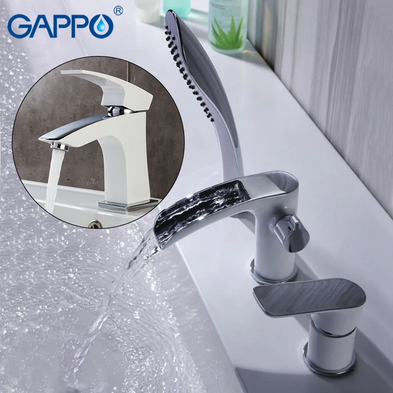 

GAPPO Bathtub faucet Sensor Faucets bath tub mixer shower tap brass bath shower head Bath tub taps rainfall shower set waterfall
