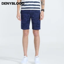 Denyblood джинсы мужские шорты Новое поступление; Летнее камуфляж печати хлопок короткие брюки Чинос Капри бермуды Пляжные шорты 2201A