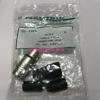 

5pcs FOR NEUTRiK connector NC3FX Female ensemble 3 core cable connector with nickel plated shell and silver plated