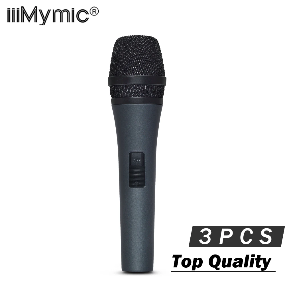 

3PCS Top Quality E845 with ON/OFF Switch Dynamic Super-cardioid Vocal Microphone Mic E845S for Speech conference Live karaoke