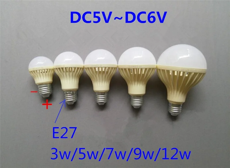 6 v E27 DC5v лампы E27 DC6V источник света лампа освещения с интерфейсом USB низкого давления 6 V светодиодный лампы для USB аккумулятор DC6V E27 светодиодный лампы E27 6 v настенные светильники