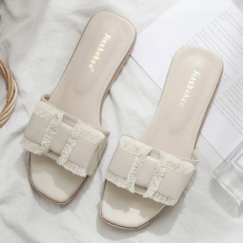 

Summer Women Slippers Fashion Flat Heel Slippers Female Beach Sandals Women Slides Outdoor Slippers Indoor Slip On Flip Flops