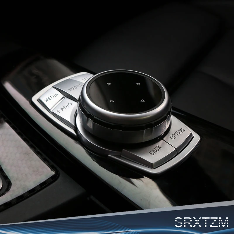 

SRXTZM Car Interior Multimedia Buttons Cover Sticker Multimedia Knob Frame Decoration For Bmw F30 F10 F20 F25 F07 X1 X3 X5 X6 3