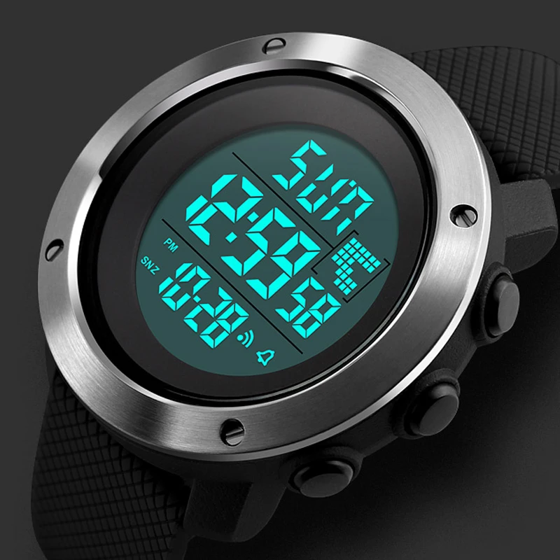 buy SKMEI Men Sports Watches Double Time Digital Wristwatches 50M Water Resistant LED Display Mens Watch reloj hombre 2018