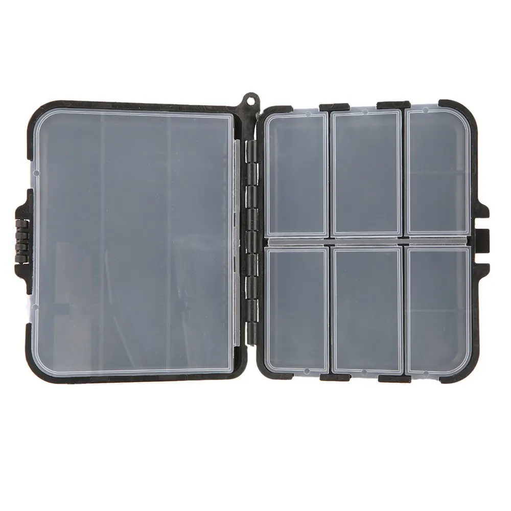 

LED Portable fishing lure box spoon hook box Crankbait ,tackle plastic box 9 storage compartments