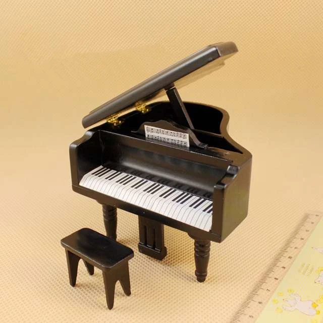 Мини белый и черный фортепиано Модель 9*9*6 см сказочные миниатюрюры садовый