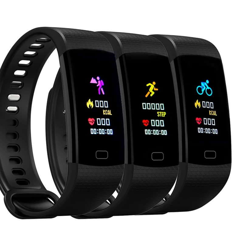 

BW Smart Bracelet Men Watch Sport Fitness LED Clock Pedometer Heart Rate Real-Time dynamic Smart Watch vibration USB charging