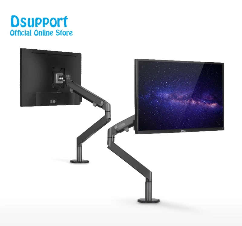 aluminio para Monitor LCD LED de 17 32 pulgadas, altura ajustable, brazo de grados, para ordenador, OZ 1|Soporte de monitor| - AliExpress