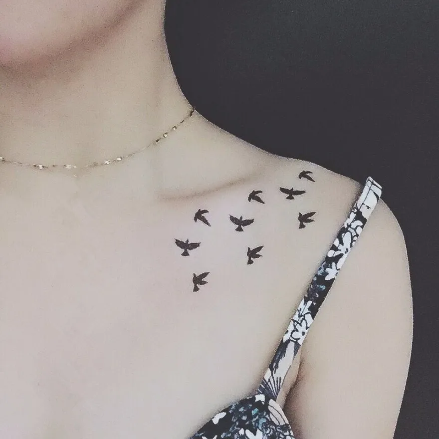 Водостойкая временная татуировка наклейка сексуальные Ласточки перо якорь птицы звезда тату наклейка s флэш-тату поддельные татуировки