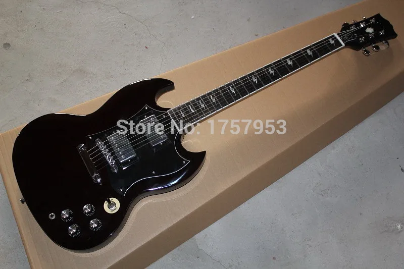 

custom guitar factory 2017 Top Quality S dark wine red with black pickguard ,Chrome hardware electric guitar Free Shipping 1111