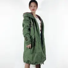 Новое поступление Весенняя стильная Длинная женская ветровка с бисером