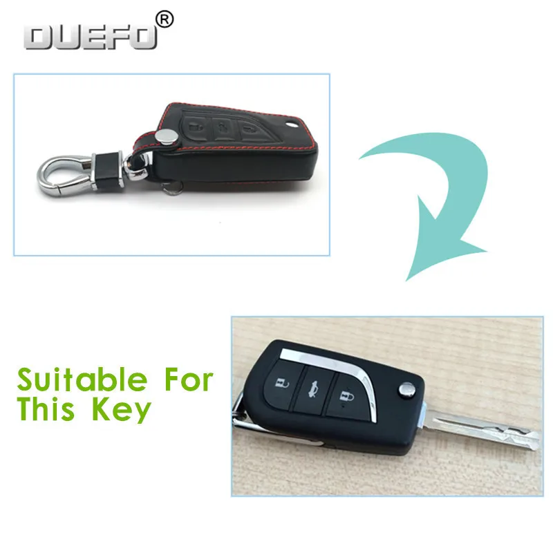 Кожаный брелок для Toyota Camry Highlander Corolla Prado REIZ Crown RAV4 Hilux Vitz 3 кнопки starline чехол