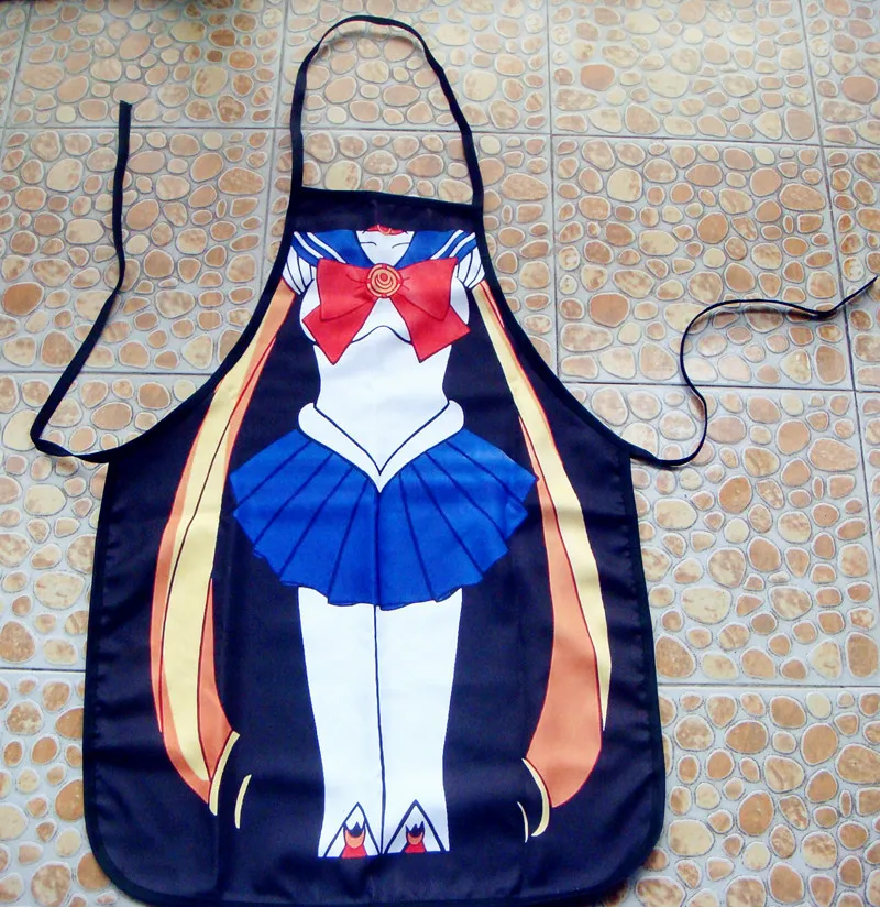 

Sailor Moon Tsukino Usagi Cosplay Deep Blue Printed Apron One Size