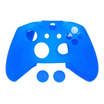 

Soft Anti-Slip Silicone Controller Cover Skins Thumb Grips Caps Protective Case For Xbox One X for Xbox One S Controller Blue