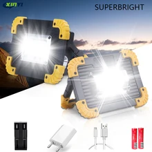 Lumière lumineuse superbe de travail de l'épi Led de projecteur portatif de 100W 30000lm Led Rechargeable pour l'usage extérieur de Lampe Lampe de poche Led 2*18650