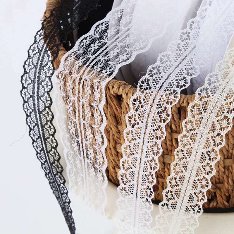 

3cm/4.5cm 50Yards Mesh Lace Ribbon fabric flower for Wedding Party Ceremoney Gift Decoration DIY Packing Decor Wholesales