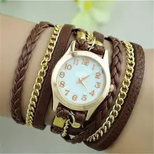 New Fashion Alloy PU leather Retro Vintage Colorful Multilayer Strap Band Wrap Women Bracelet Quartz Wrist Watch Female New Fashion Alloy PU leather Retro Vintage Colorful Multilayer Strap Band Wrap Women Bracelet Quartz Wrist Watch Female