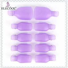 Elecool 10 шт. дизайн ногтей замачиваемый колпачок зажим для ногтей Педикюр УФ гель для удаления лака пластиковые инструменты для ног высокого качества TSLM2
