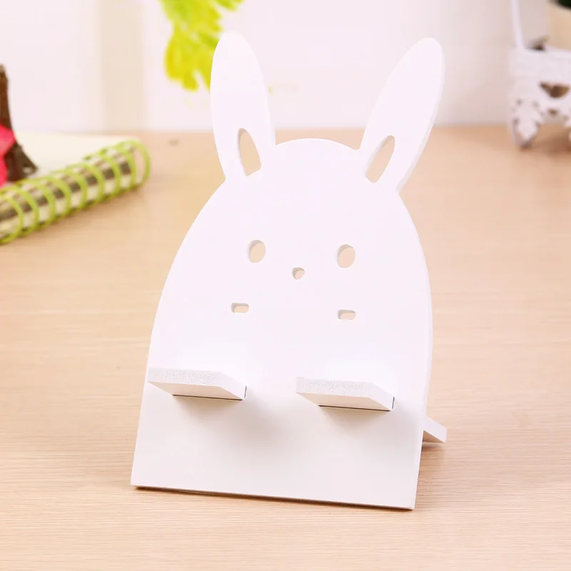 DIY деревянный держатель для мобильного телефона держатель милый кролик мобильный телефон кронштейн