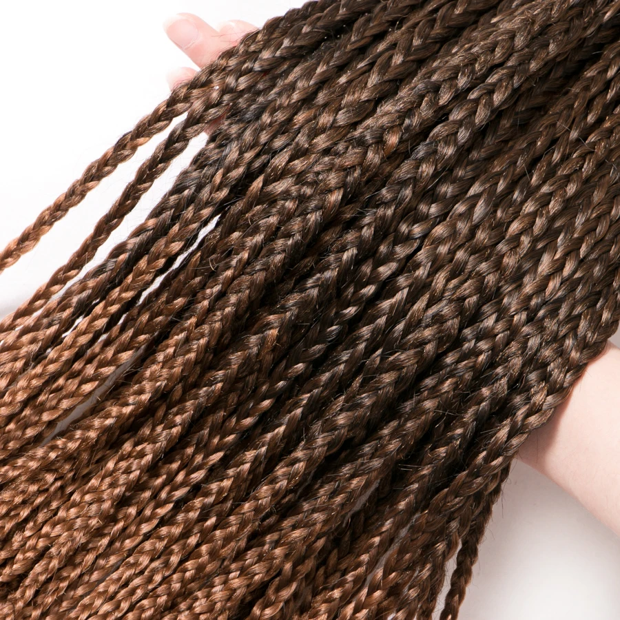 VERVES Box Braids Hair Synthetic 14 inch and 18 inch Crochet Hair Extensions 22 Strands/pack Ombre Braiding Hair Braids 6