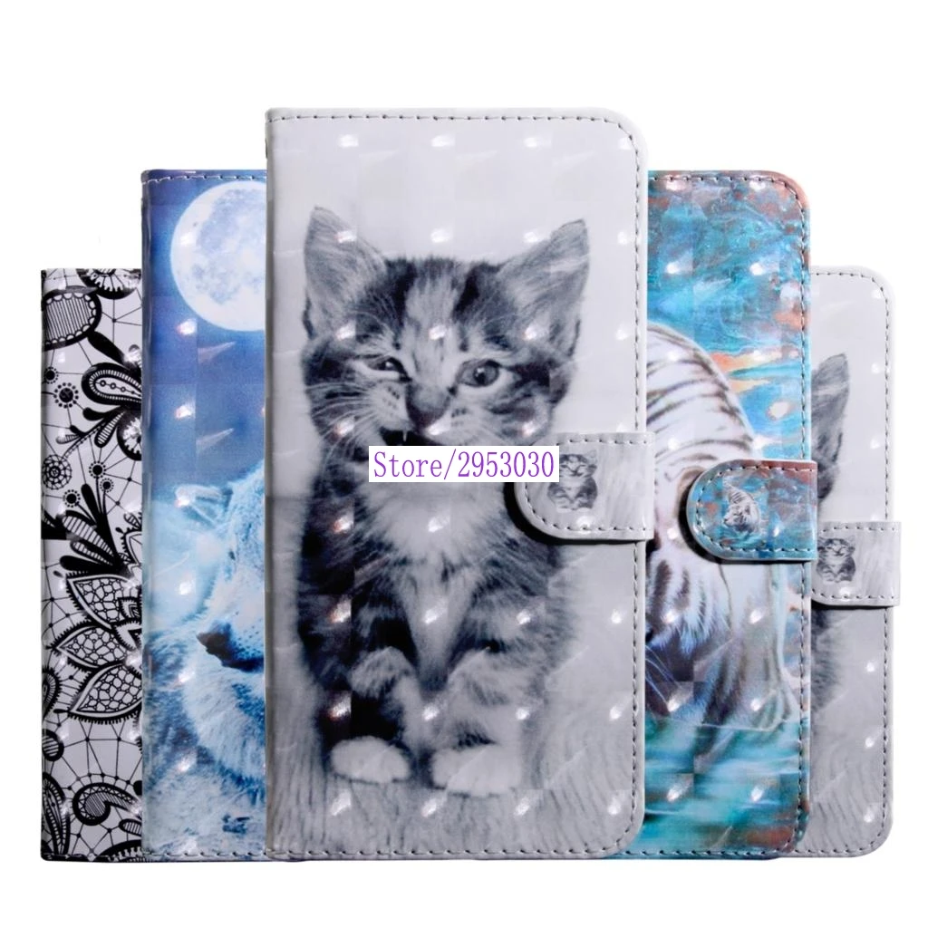 

for Honor7C HonorC7 C7 5.7" AUM-L41 AUM L41 3D Painted lovely Cat dog Case inch Phone Cover Cases Capa for Huawei Honor 7C 5.7