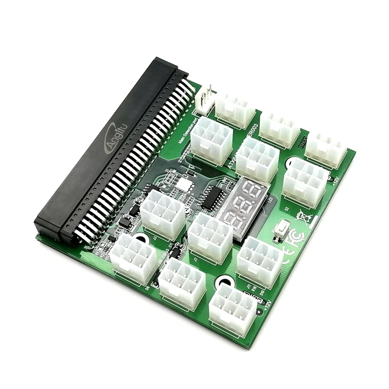 12pcs 6Pin Plugs Breakout Board With Power On/Off Switch for Bitcoin Mining 12pcs 6Pin Plugs Breakout Board With Power On/Off Switch for Bitcoin Mining