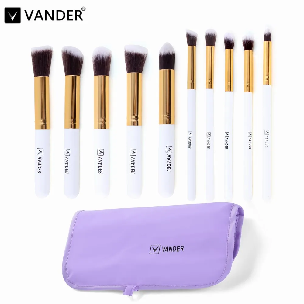 (10pcs/set) Lot Professional Makeup Brush Sets Foundation Kabuki